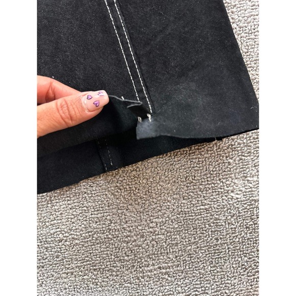 Vintage Wilsons Leather Maxima Pants Women 2 Black Suede Stitching Western Y2K - Picture 11 of 14